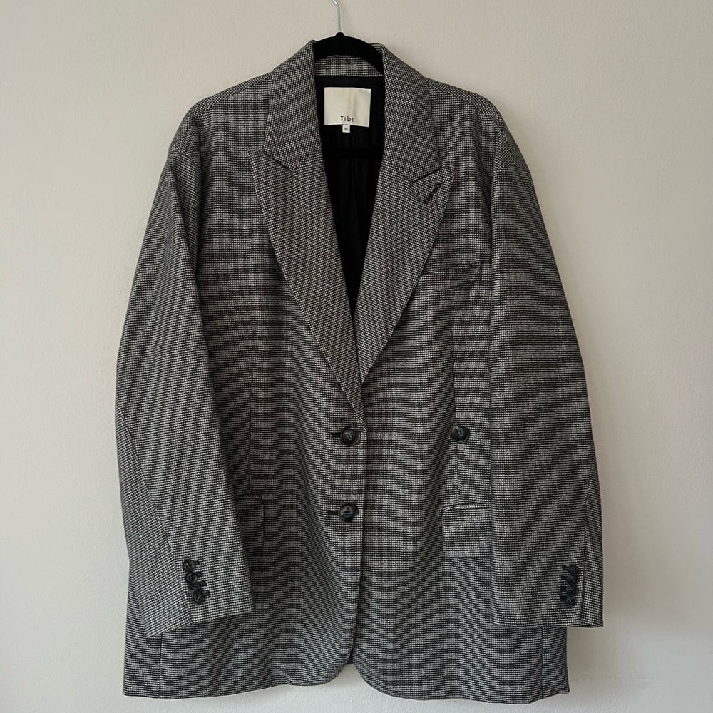 Liam houndstooth oversized blazer